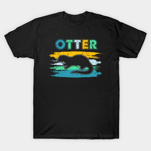 Sea Otter Vintage Retro T-Shirt by DAN LE